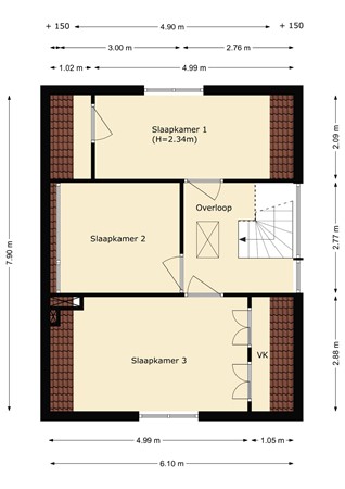 Floorplan - Rijsdijk 106, 3161 EW Rhoon